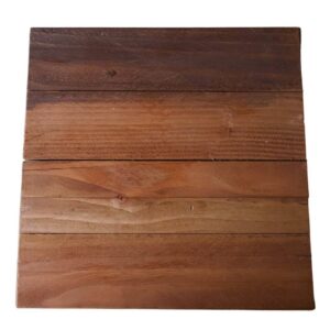 Bajo Plato Cuadrado Madera Oscuro