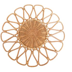 Bajo Plato Floral Bambu