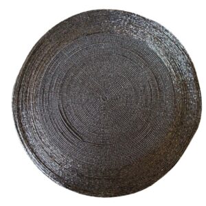 Bajo Plato Lentejuela Gris