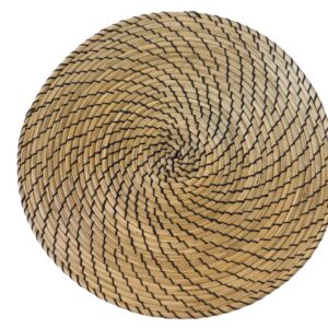 Bajo Plato de Mimbre con Negro