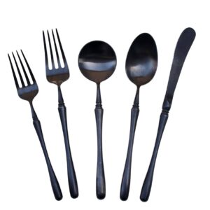 Cubiertos Negro Matte