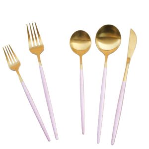 Cubiertos Oro con Plateado