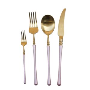 Cubiertos Rose Gold + Dorado