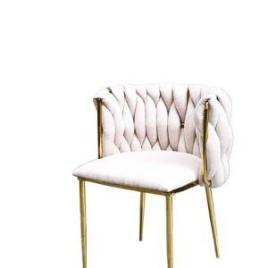 Silla Trenza Velvet Champagne
